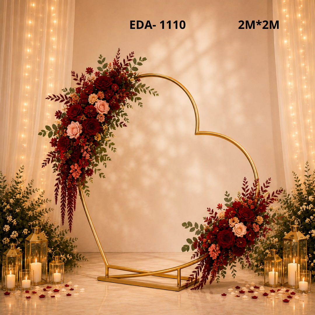 Estructura de corazón acostado para decoración de eventos 2m EDA-1110