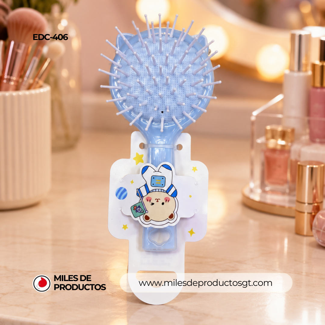PEINE DE BOLSILLO DE PLASTICO CON FORMA DE OSO DE DIBUJOS ANIMADOS  EDC-406