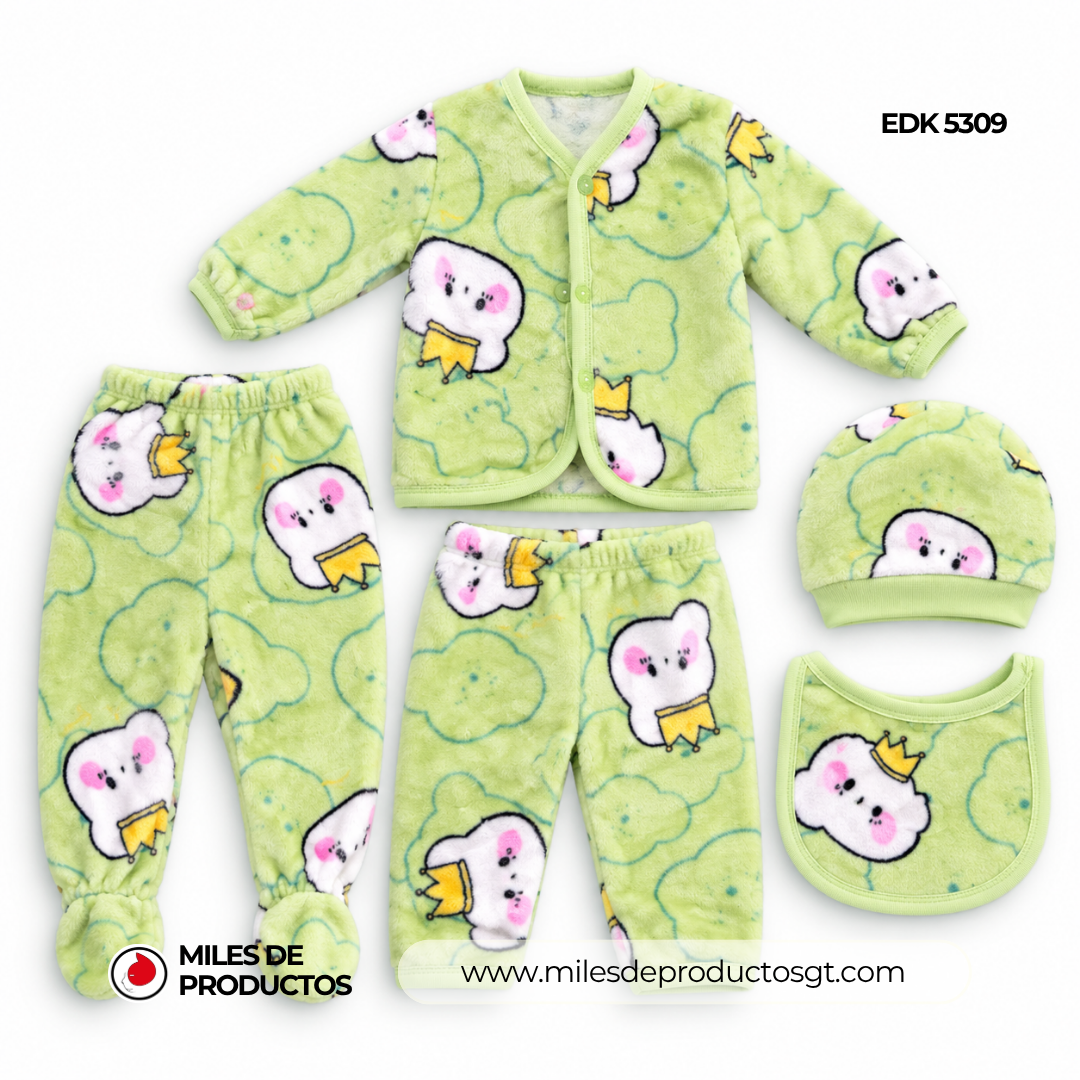 CONJUNTO DE ROPA ACOLCHADA CON ALGODÓN PARA NIÑOS (POLIÉSTER) EDK 5309