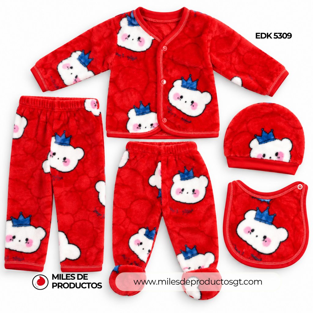 CONJUNTO DE ROPA ACOLCHADA CON ALGODÓN PARA NIÑOS (POLIÉSTER) EDK 5309