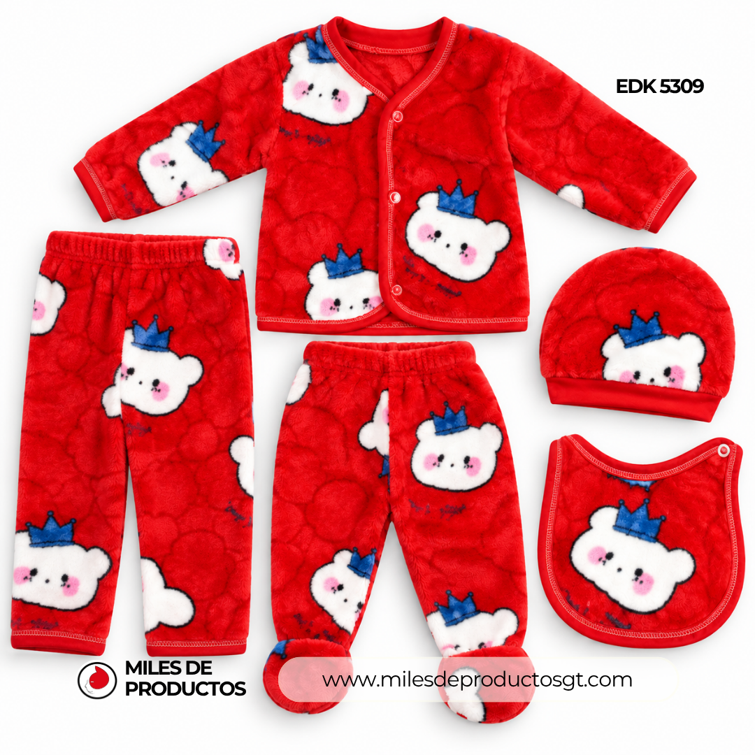 CONJUNTO DE ROPA ACOLCHADA CON ALGODÓN PARA NIÑOS (POLIÉSTER) EDK 5309