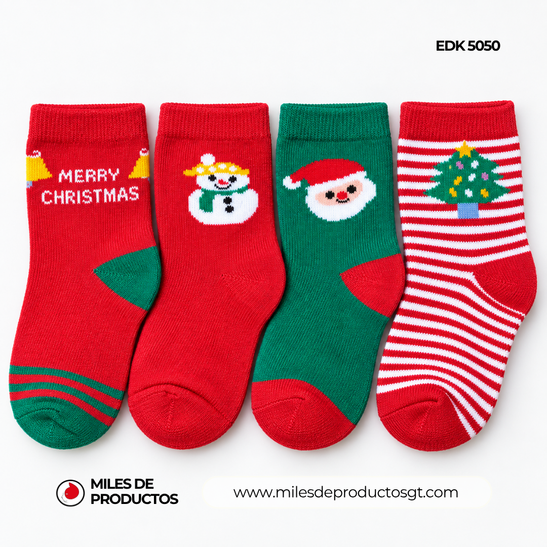 CALCETINES CON DISEÑO NAVIDEÑO EDK 5050