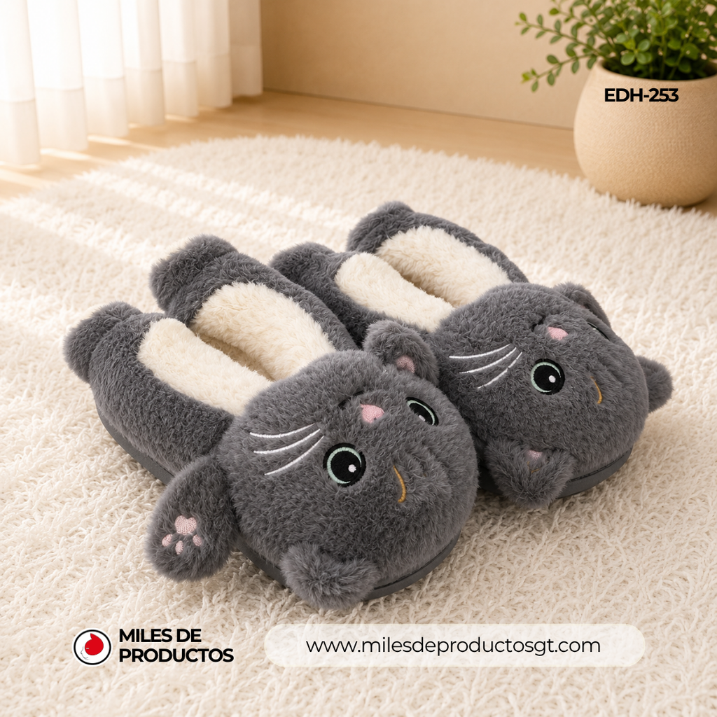 Pantuflas de Poliestireno de dibujos animados de gato TALLAS de la 36 a la 41