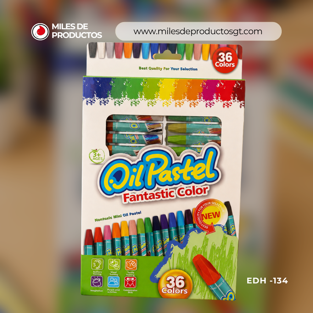 Carayones pastel de 36 piezas EDH-134