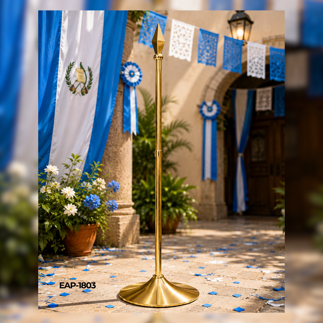 MÁSTIL DE ACEINX DORADO DE 2,6 M