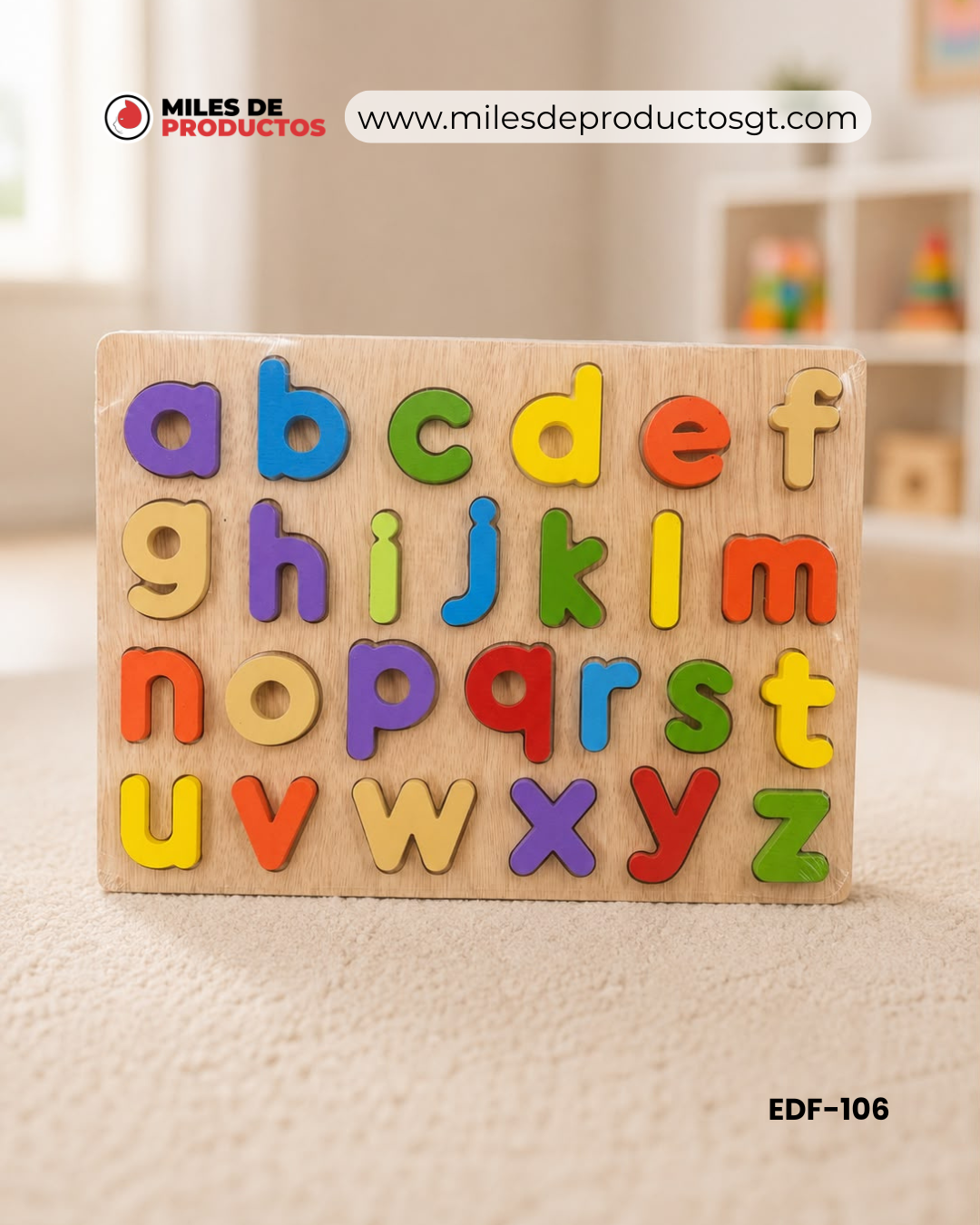 BLOQUES DE ALFABETO DE TABLERO DE DENSIDAD PARA NIÑOS TAMAÑO: 30*22*1.2 EDF-106