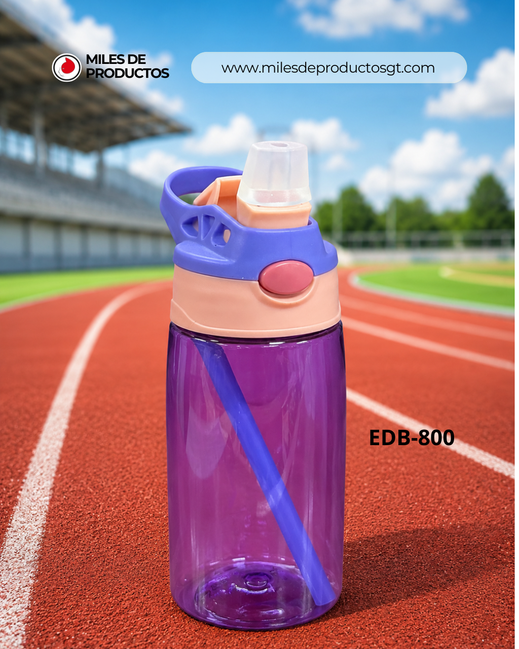 BOTELLA DE PLASTICO DURO CON SISTEMA ANTIDERRAMES EDB-800