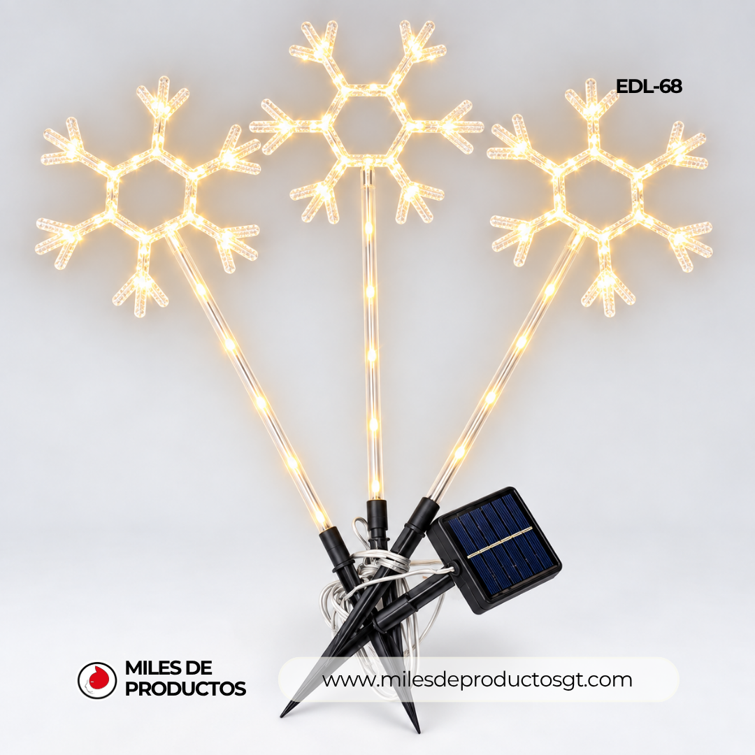 Decoracion navideña para jardín con circuito autónomo solar EDL-68