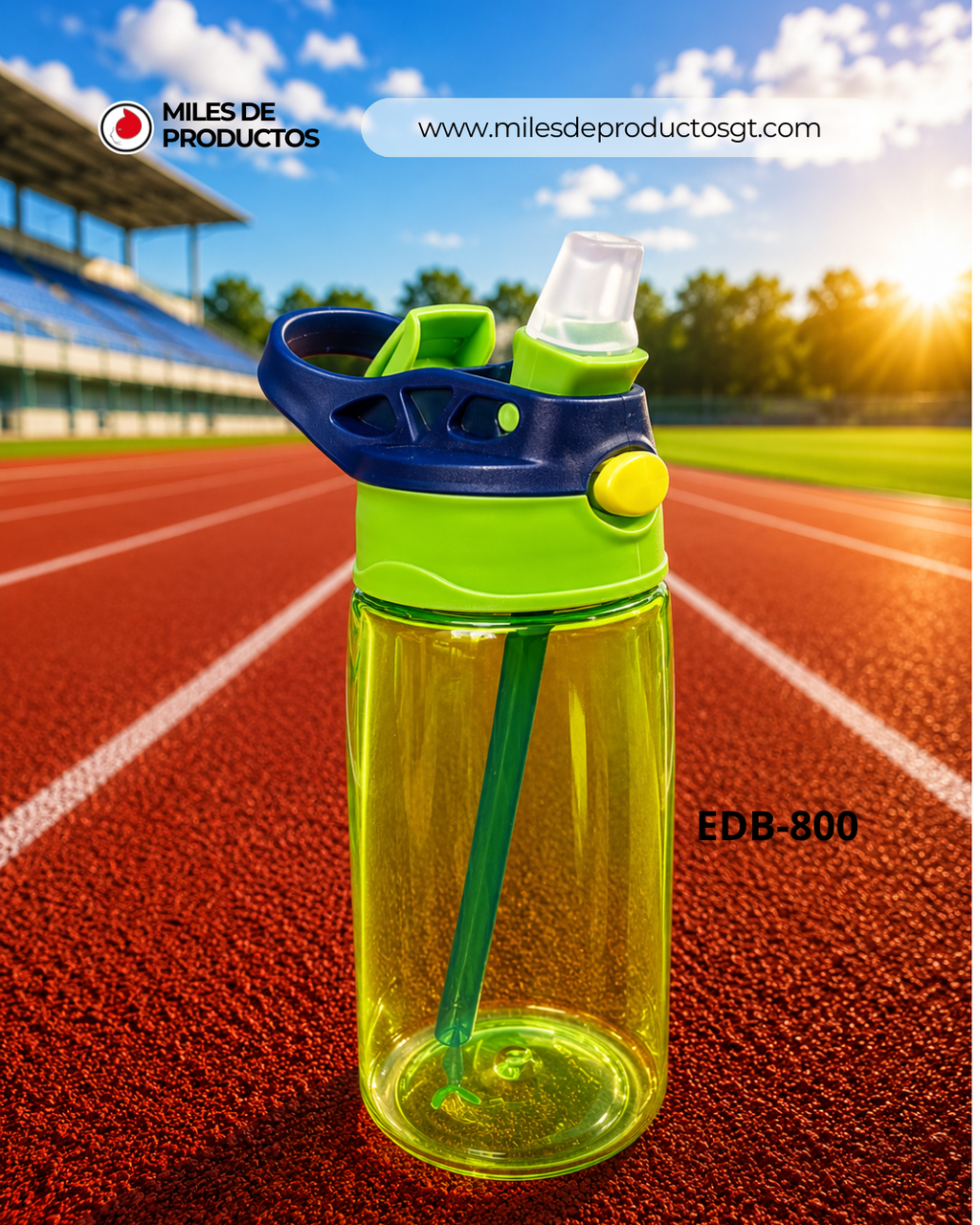 BOTELLA DE PLASTICO DURO CON SISTEMA ANTIDERRAMES EDB-800