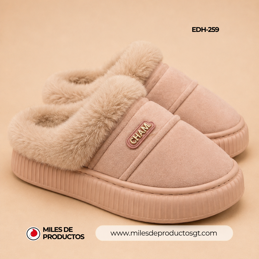 Pantuflas con plataforma y medio tobillo EDH-259