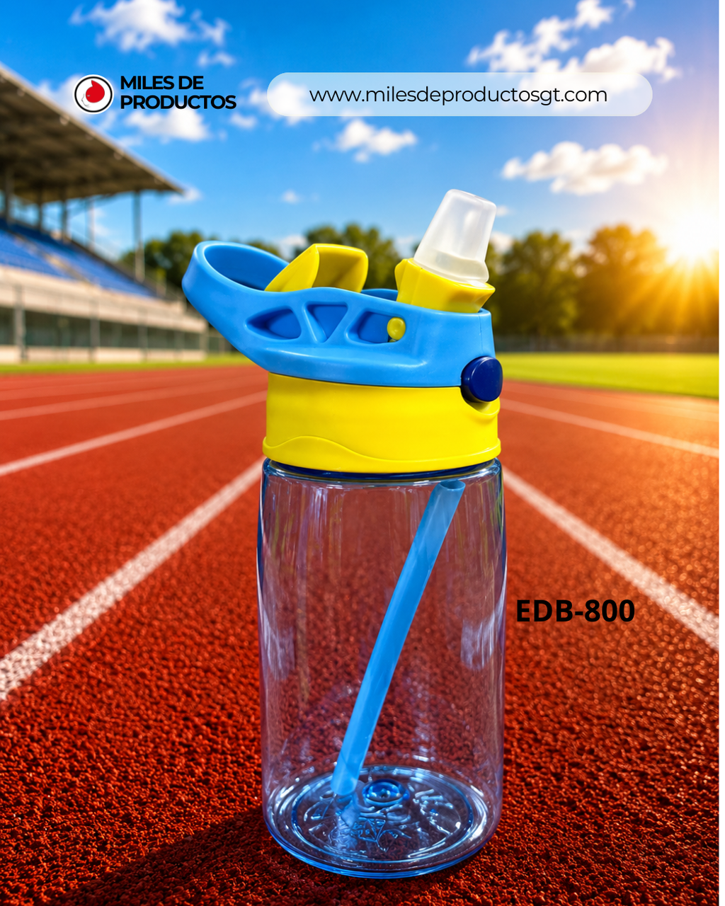 BOTELLA DE PLASTICO DURO CON SISTEMA ANTIDERRAMES EDB-800