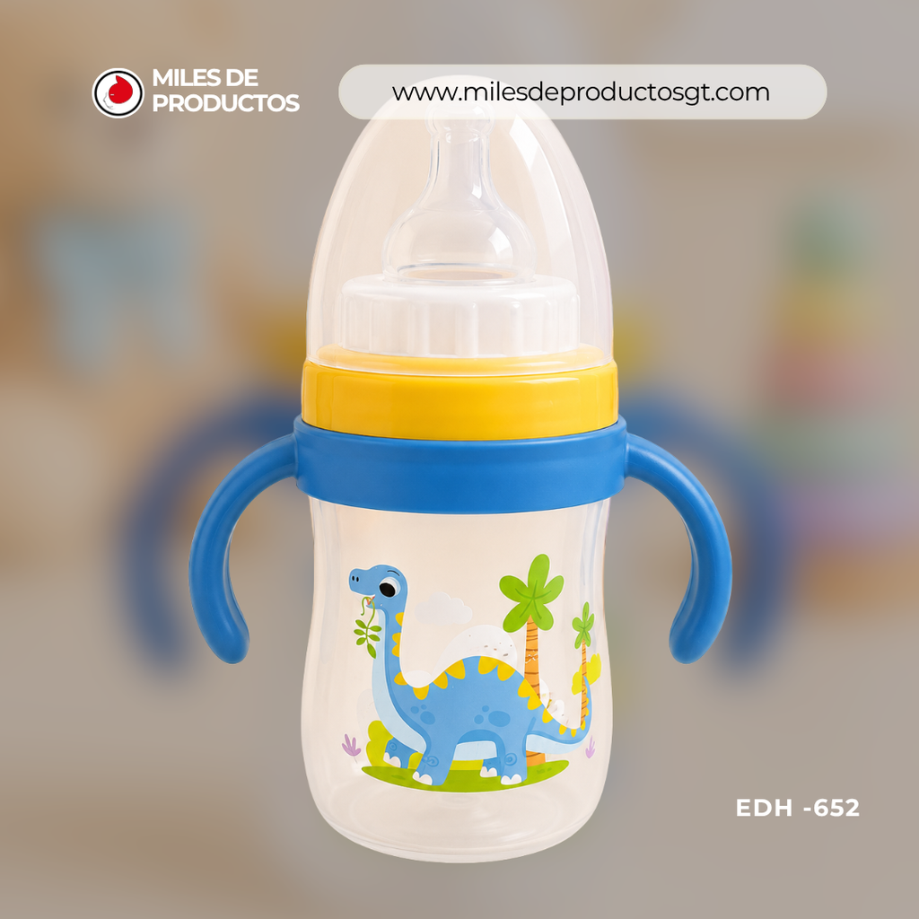 Botella de leche infantil de plástico con diseño de dibujos animados 200 ML 65 X 15 X5 cm EDH 652