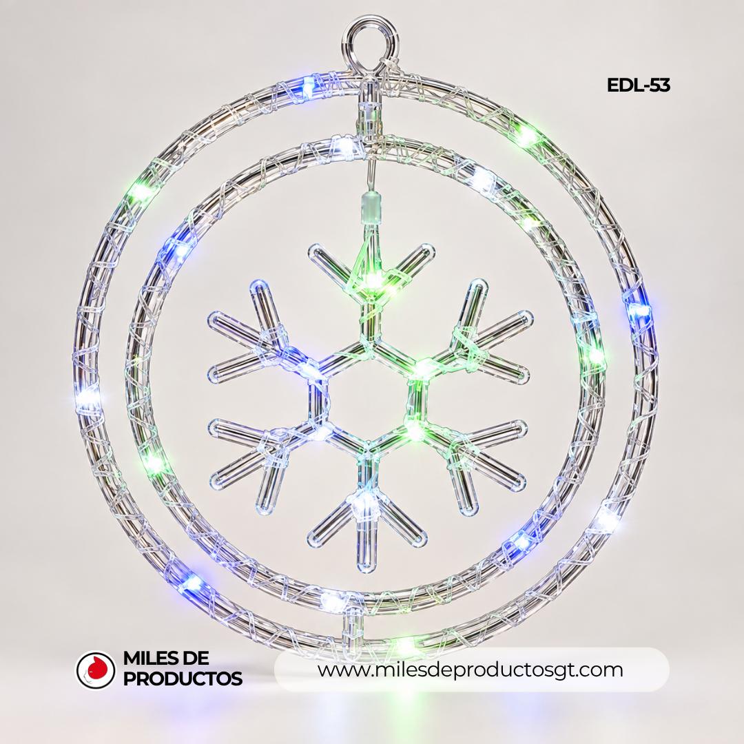 ARO COLGANTE CON LUXES DECORATIVO CON FORMA DE COPO DE NIEVE 110V EDL 53