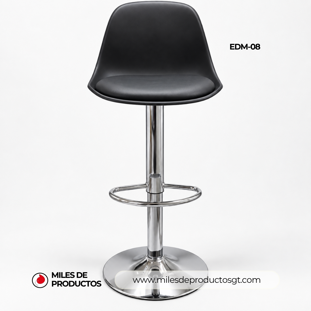 TABURETE CON RESPALDO EN 1 PIEZA TIPO PEDESTAL EDM 08