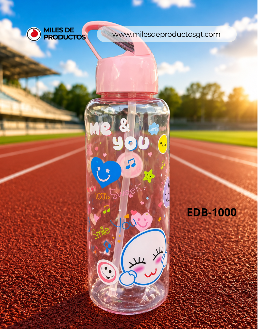 BOTELLA DE PLASTICO CON MOTIVOS  770ML EDB-1000