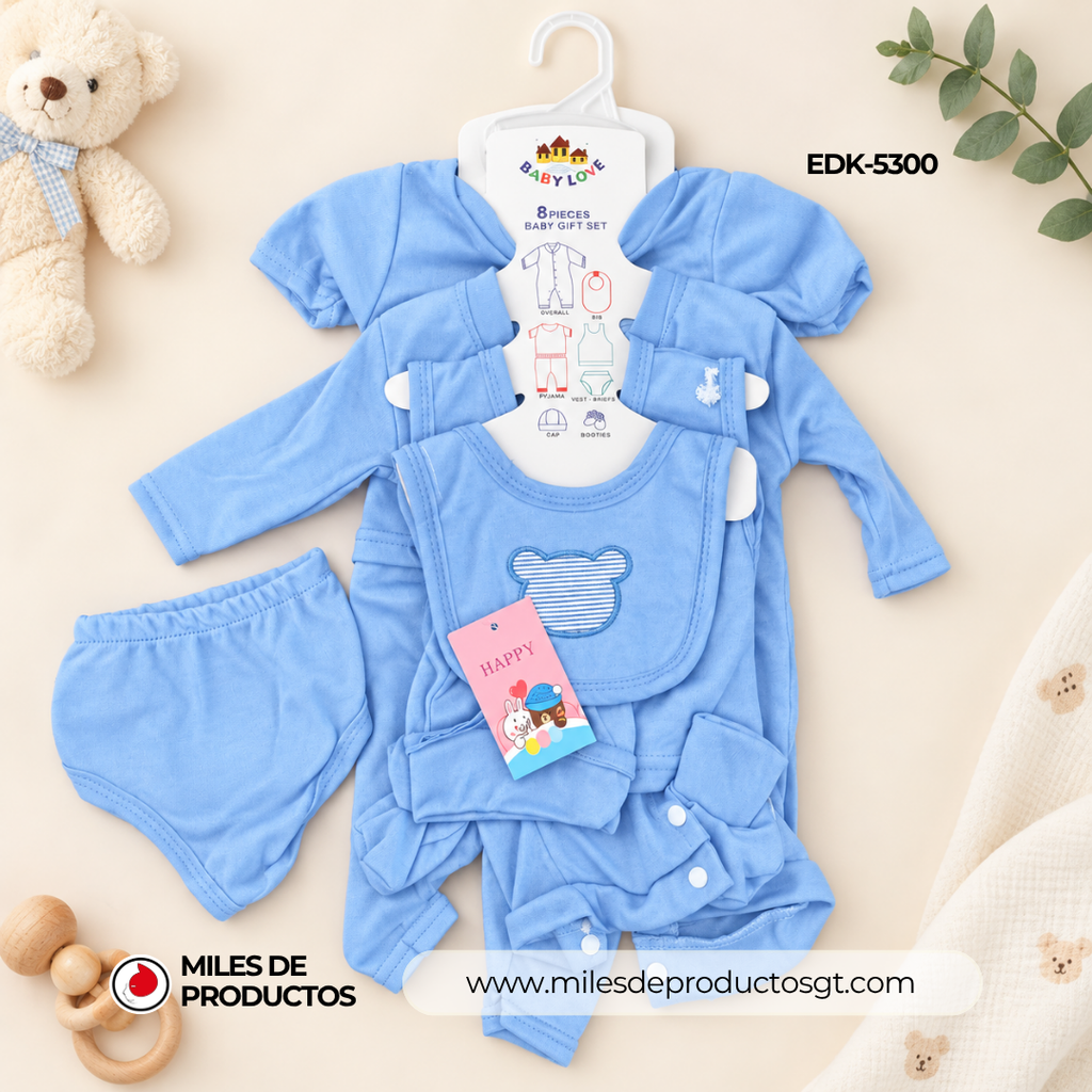 Ropa para bebés conjunto de 8 piezas talla única EDK 5300