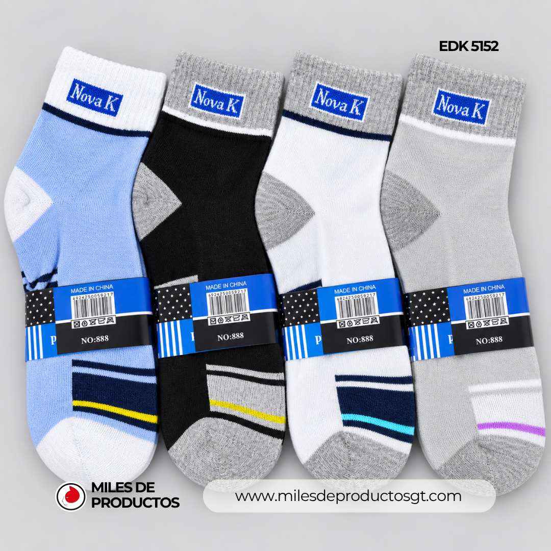 CALCETINES ALTOS DE POLIÉSTER PARA ADULTOS, COLORES VARIADOS EDK 5152