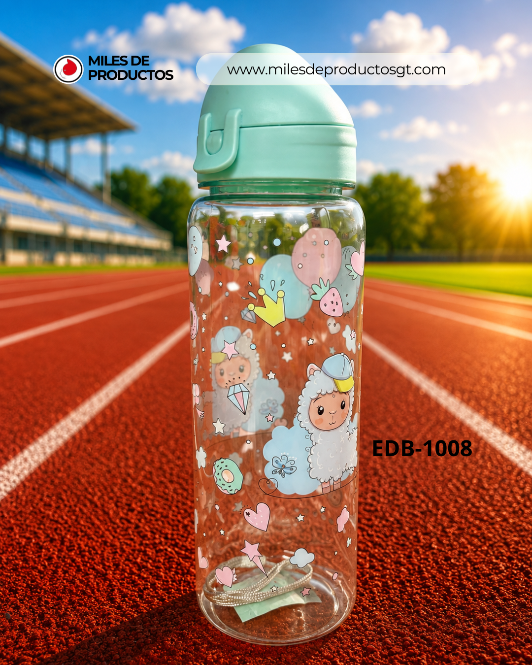BOTELLA DE PLASTICO con forma de alpaca  770 ml EDB-1008