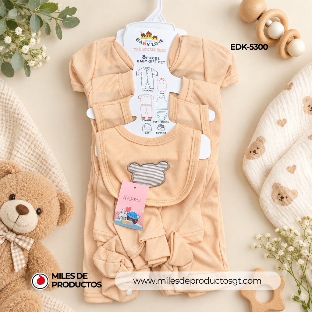 Ropa para bebés conjunto de 8 piezas talla única EDK 5300