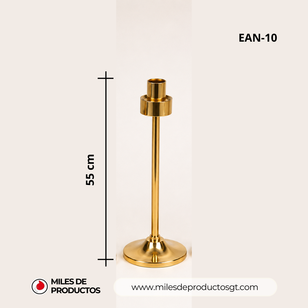 PORTAVELAS DE ACERO INOXIDABLE DE 55  cm