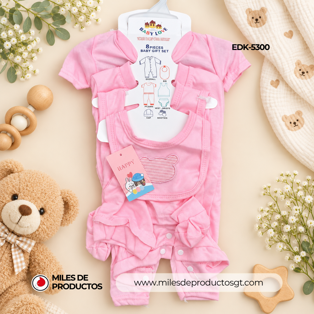 Ropa para bebés conjunto de 8 piezas talla única EDK 5300