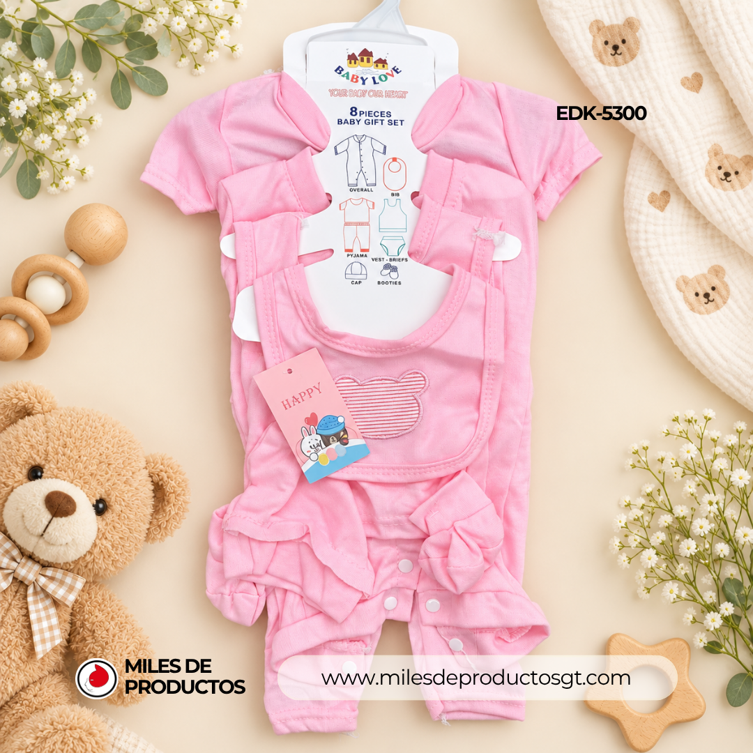 Ropa para bebés conjunto de 8 piezas talla única EDK 5300