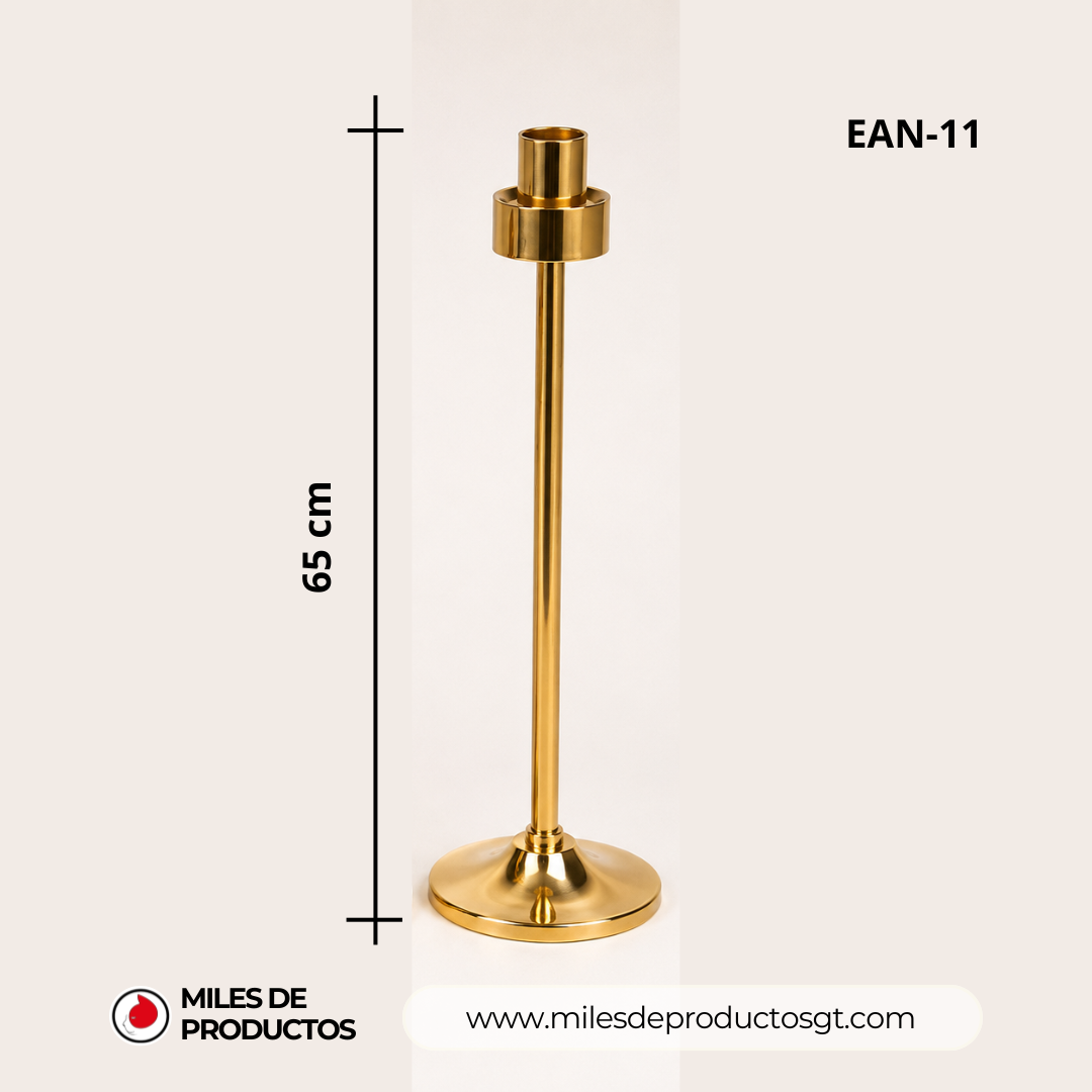 PORTAVELAS DE ACERO INOXIDABLE DE 65 CM EAN-11