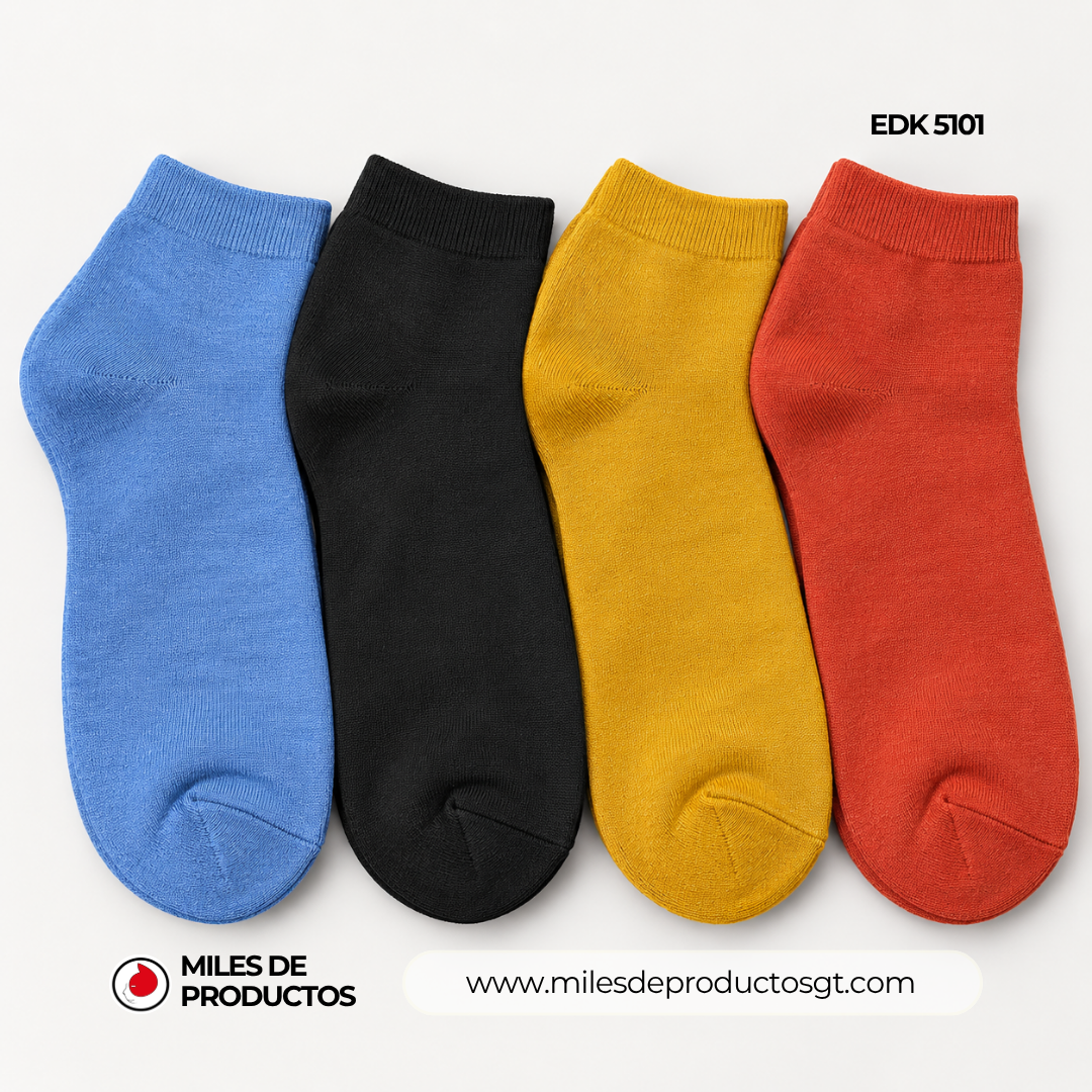 CALCETINES INFANTILES DE POLIÉSTER CON COLORES SOLIDOS EDK 5101