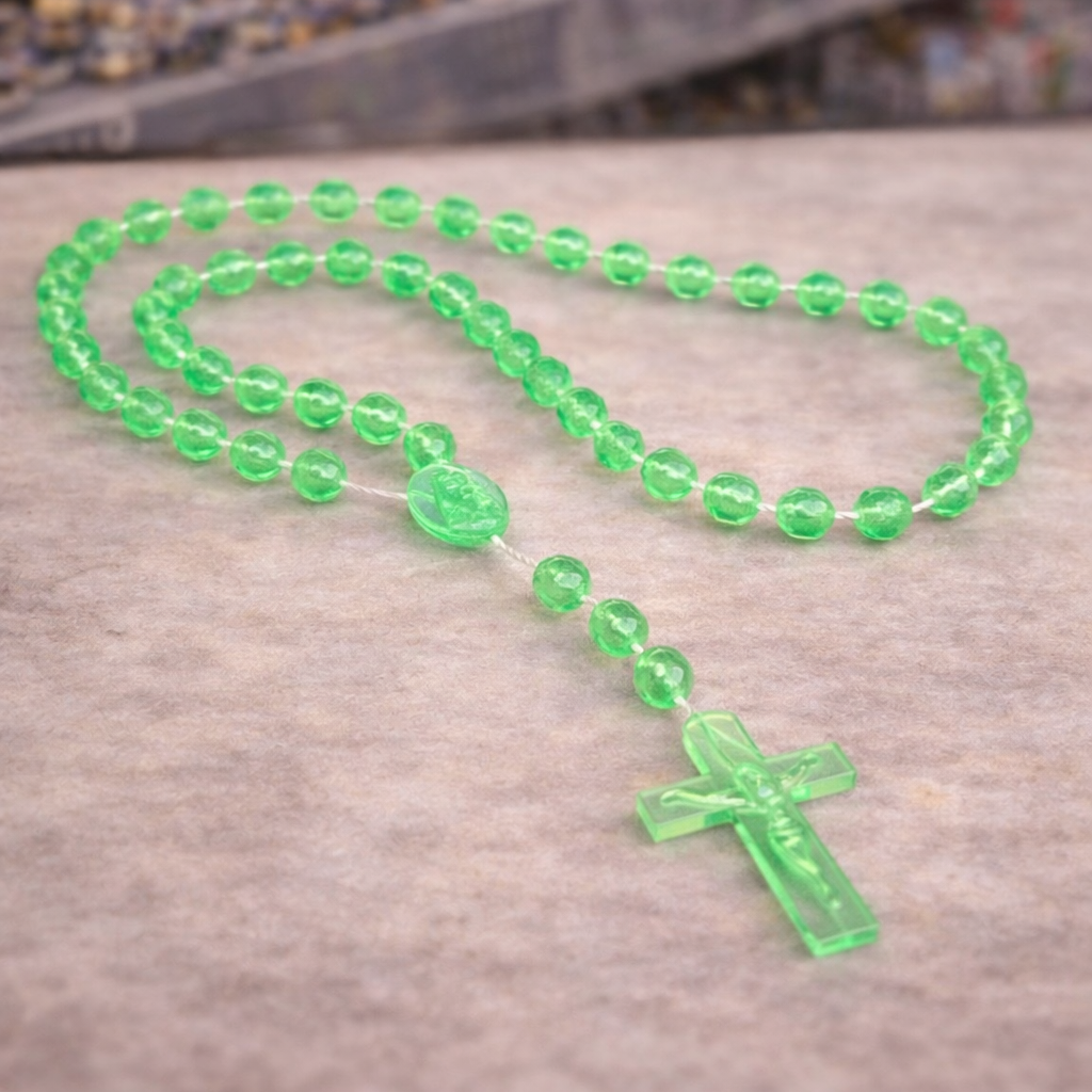 COLLAR ROSARIO RELIGIOSO PLASTICO WOW-230010