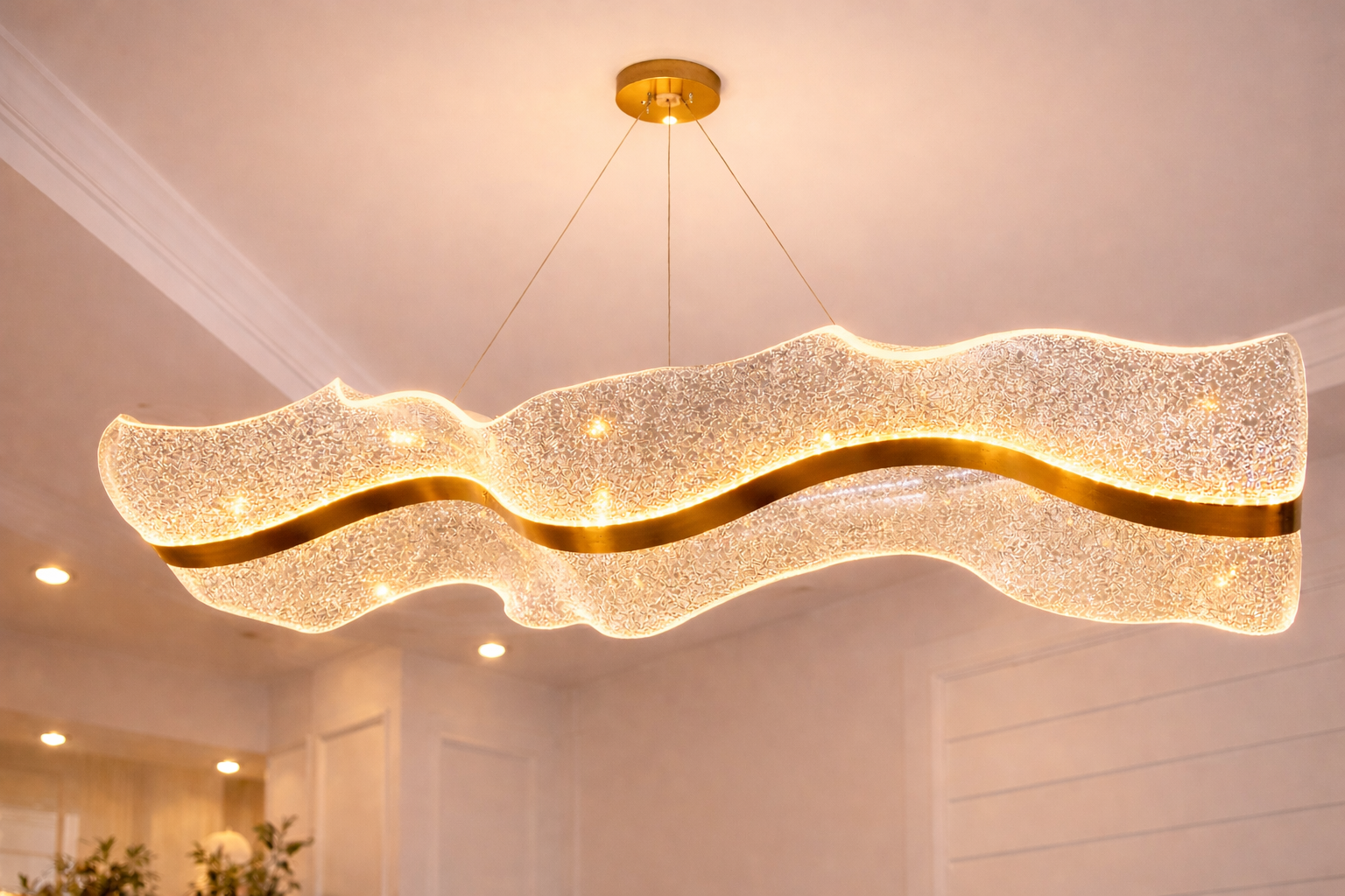 LÁMPARA DE ARAÑA DEL RESTAURANTE TIENE TIRAS DE LUZ LED DBY-85
