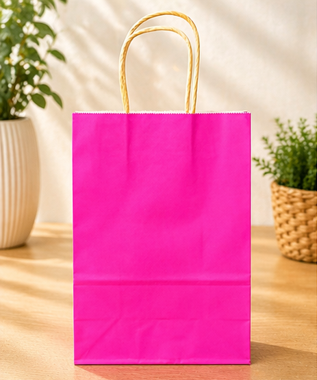 BOLSA DE PAPEL KRAFT PORTÁTIL DE COLORES EAW-206