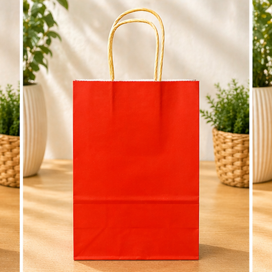 BOLSA DE PAPEL KRAFT PORTÁTIL DE COLORES EAW-206