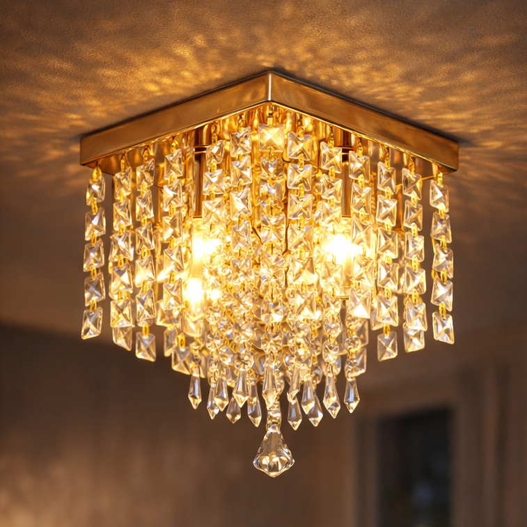 LAMPARA DE CRISTAL CUADRADO DBY-42