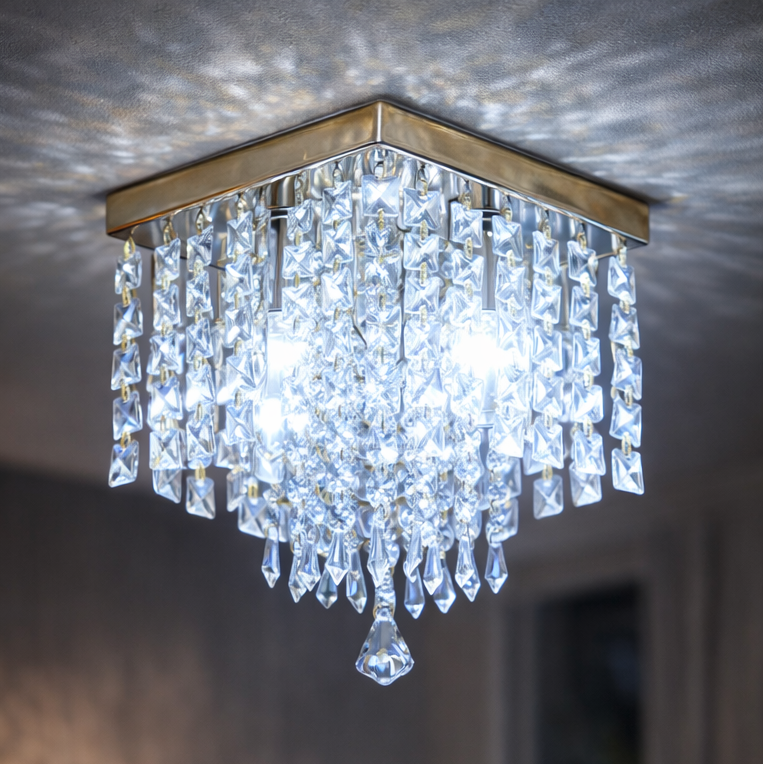 LAMPARA DE CRISTAL CUADRADO DBY-42