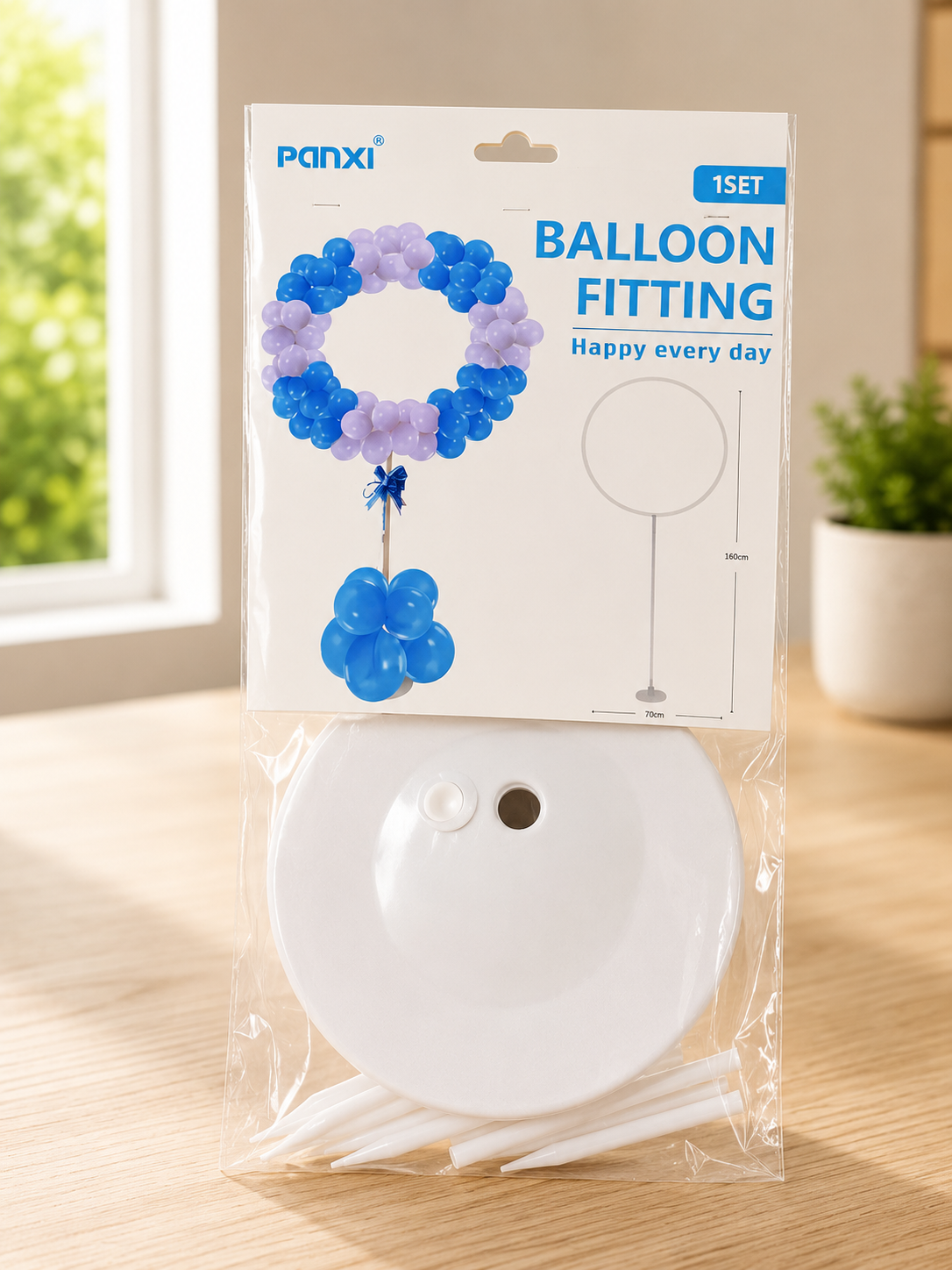 Juego de aro de globos CELESTE de plástico    EDA 1065