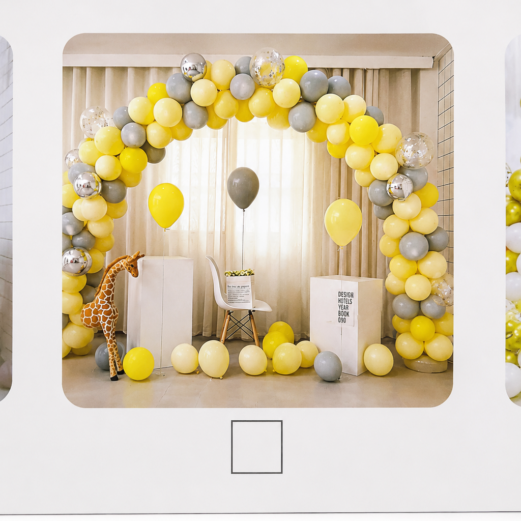 Juego de arco grande de globos de plástico