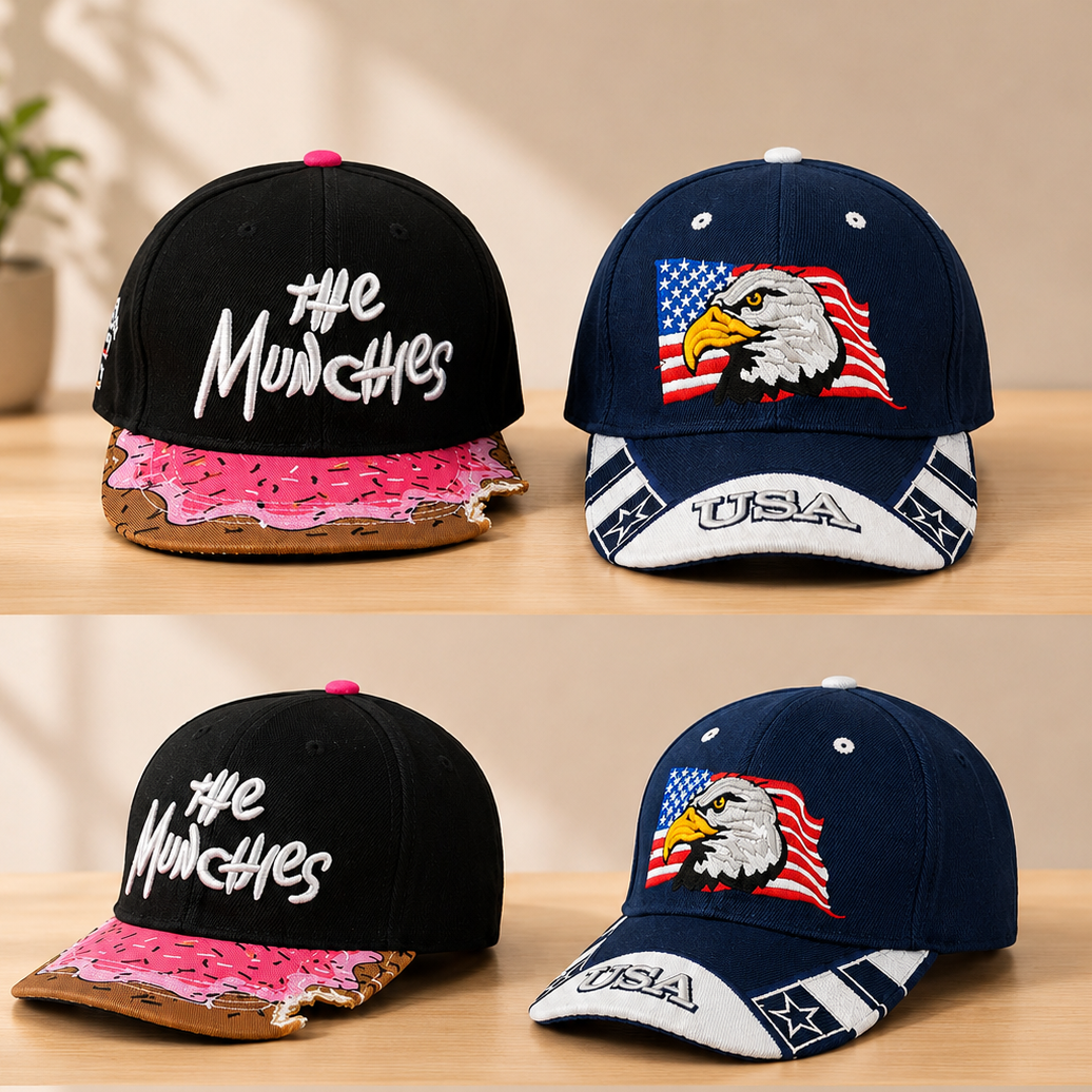 GORRA DE PICO DE PATO DE POLIESTER PARA ADULTO CON DISEÑO EAM-150