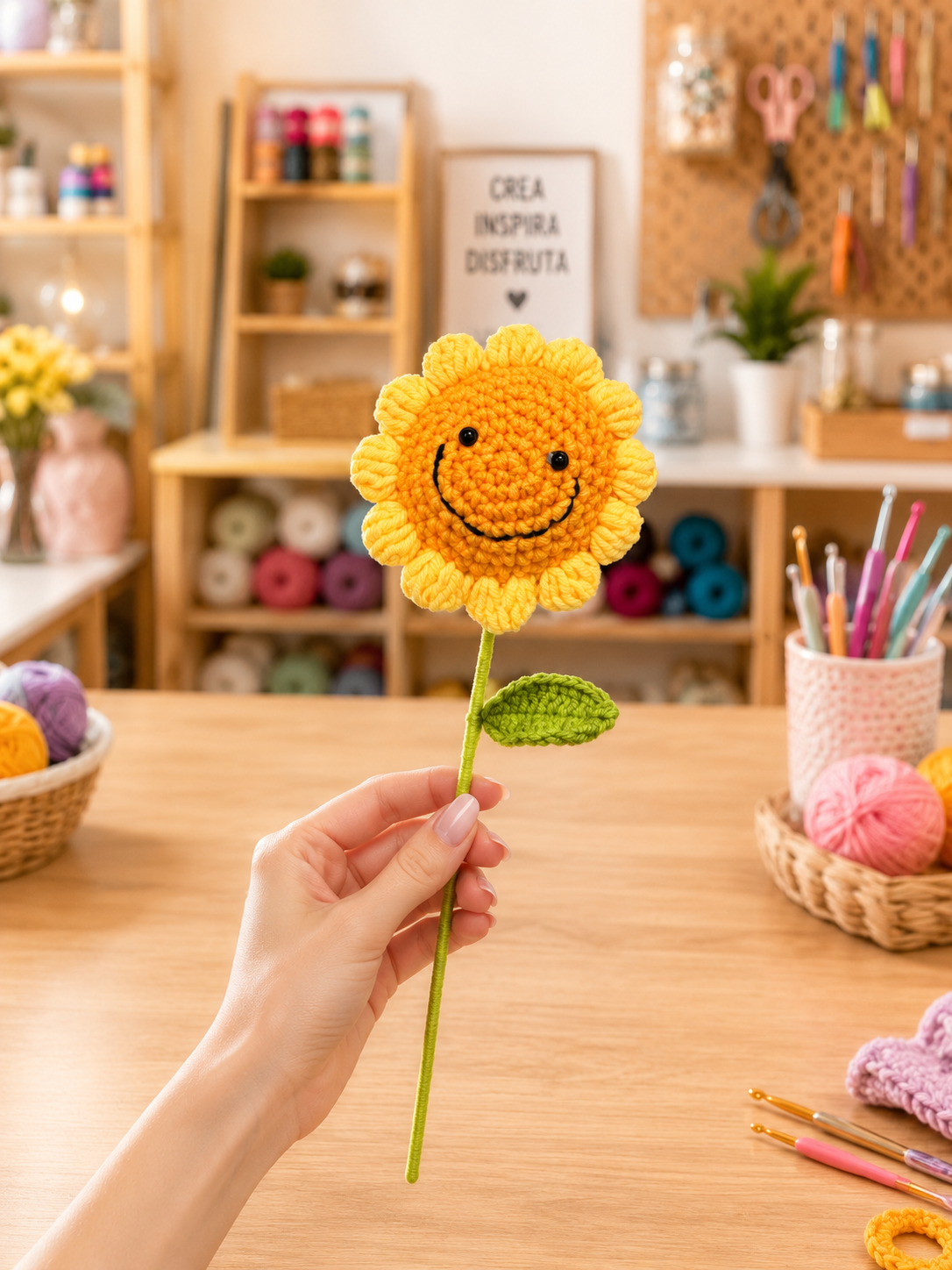 TEJIDO GIRASOL CON CARITA SINTÉTICO DE POLIÉSTER  EDD 512