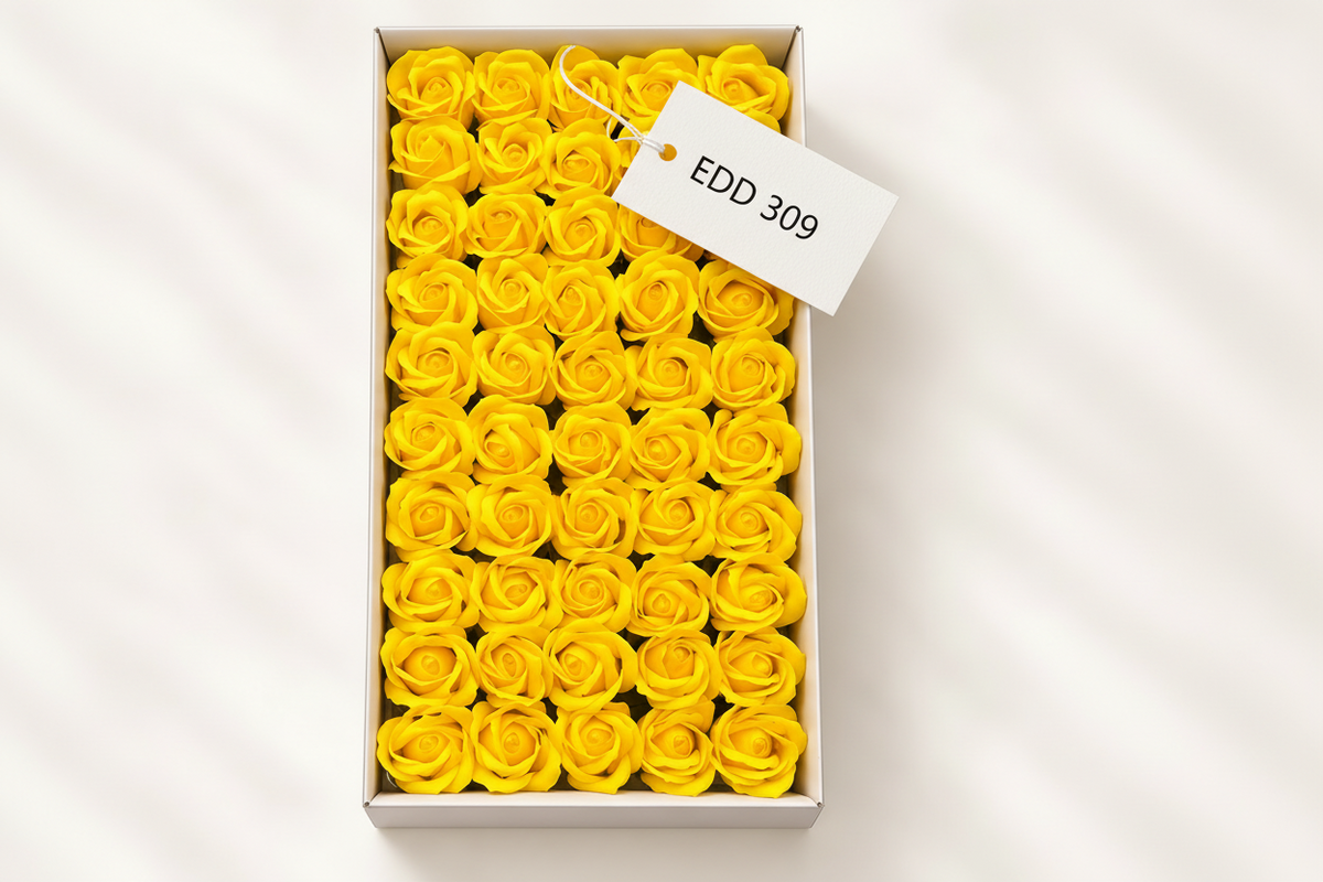 FLOR DE JABON DE PLASTICO DE 3 CAPAS CON FORMA DE ROSAS 5X7 CM EDD 309
