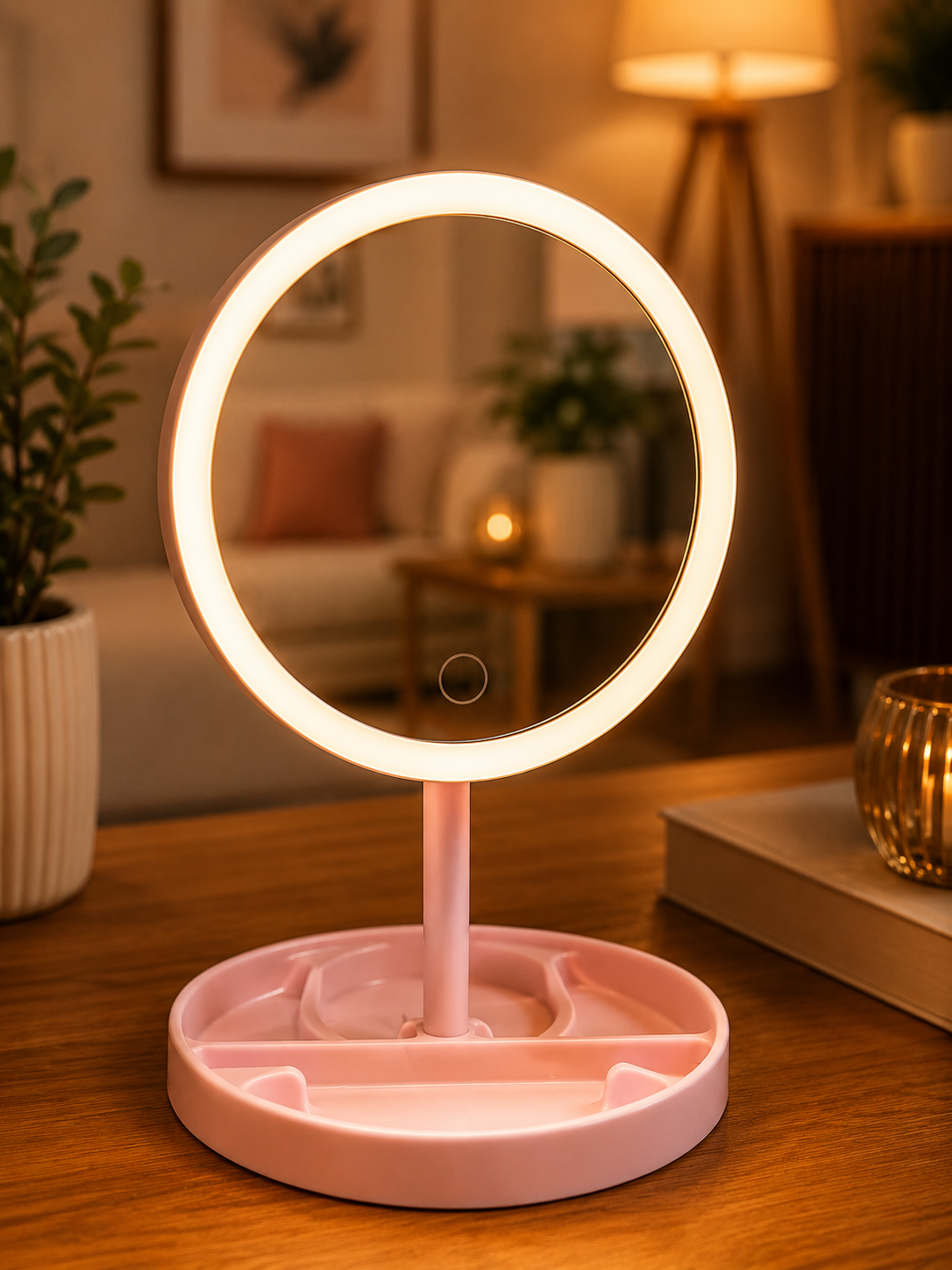 ESPEJO LED DE MAQUILLAJE CIRCULO PARA ESCRITORIO  EDB 301