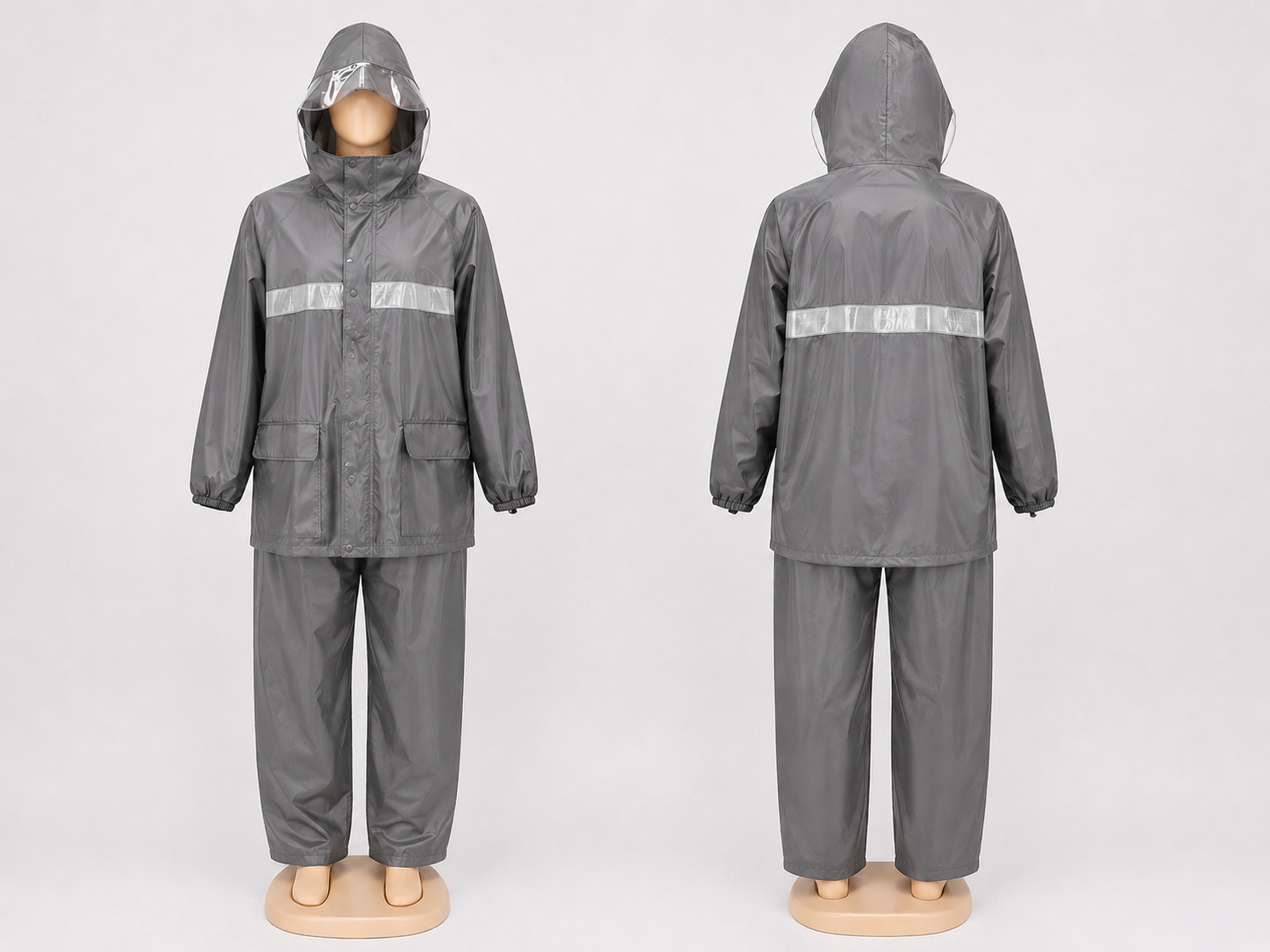 CONJUNTO DE IMPERMEABLE Y PANTALAN DE PLASTICO PARA ADULTO 1000G  EDC - 616