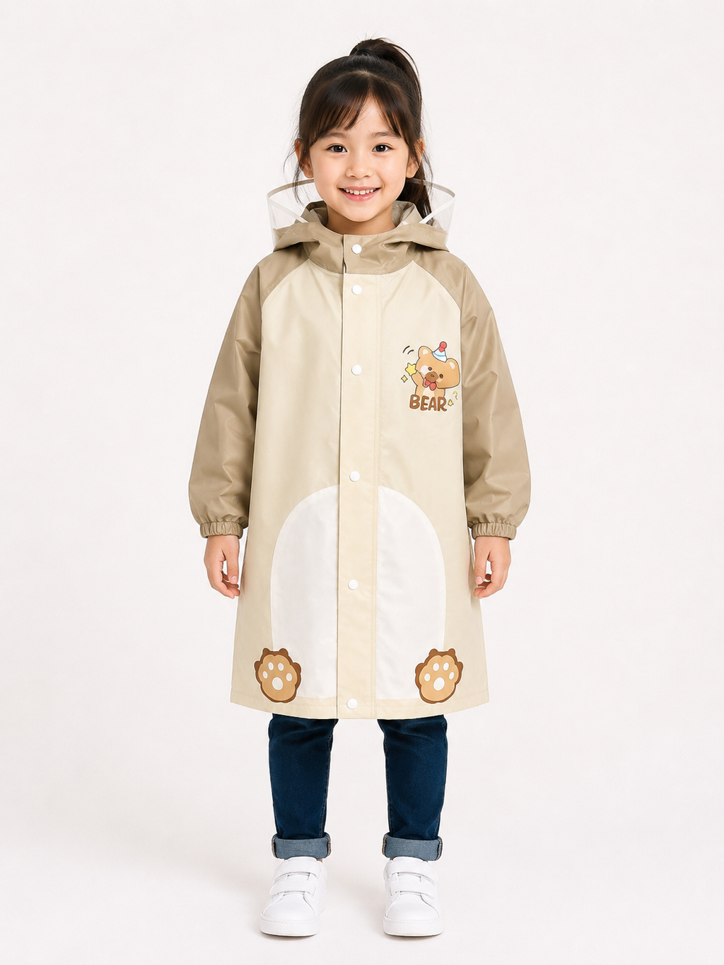 CAPA DE PLASTICO CON FORMA DE ANIMALITO  PARA NIÑOS 220 G