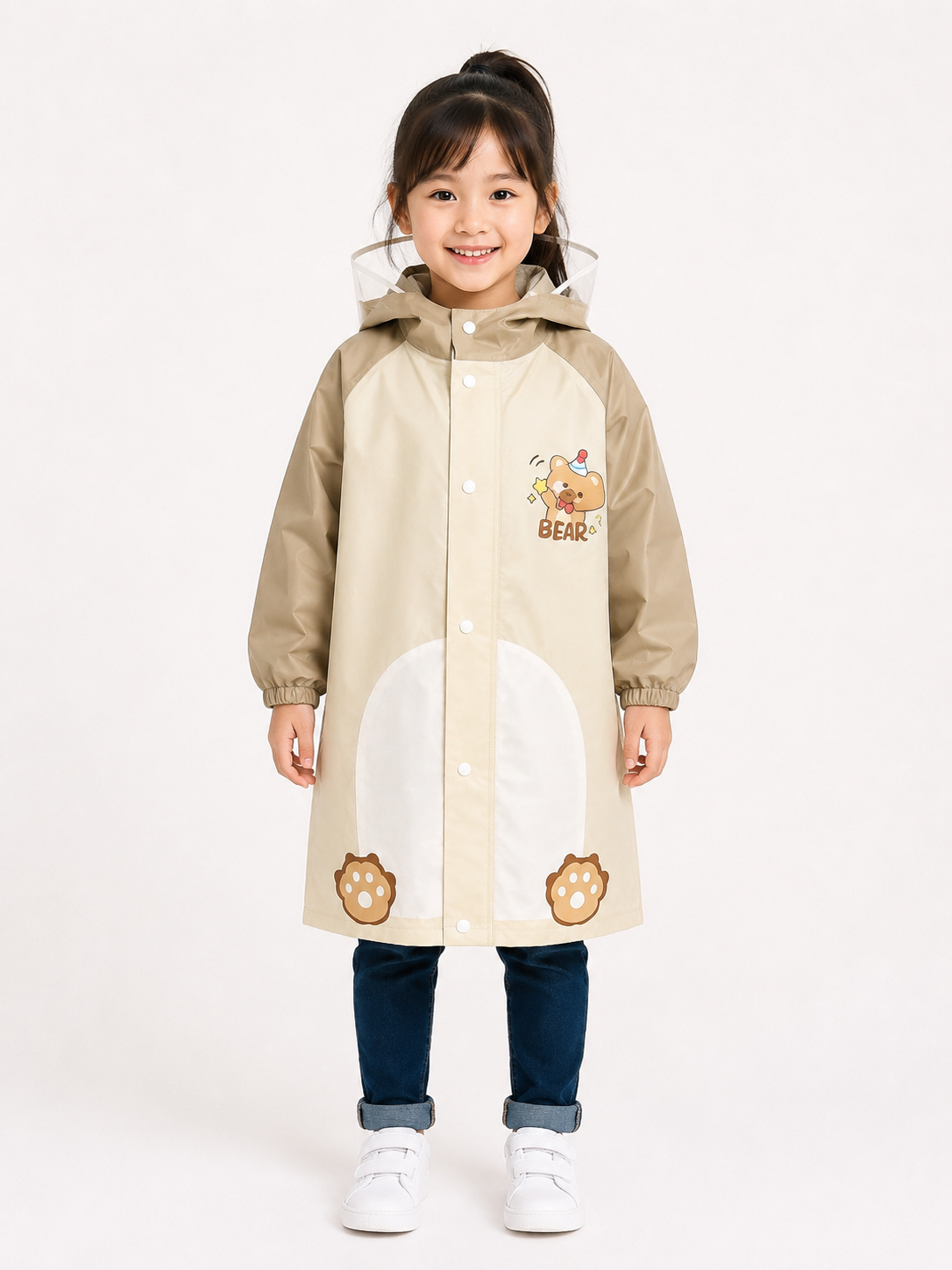 CAPA DE PLASTICO CON FORMA DE ANIMALITO  PARA NIÑOS 220 G