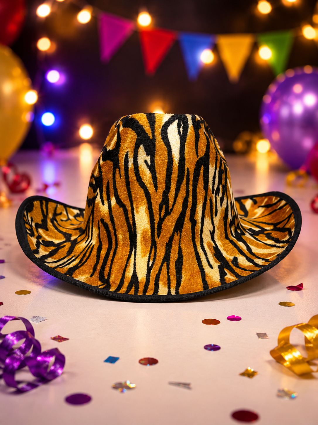 SOMBRERO PARA FIESTAS  DE PLÁSTICO ANIMAL PRINT EDB-750,751,752