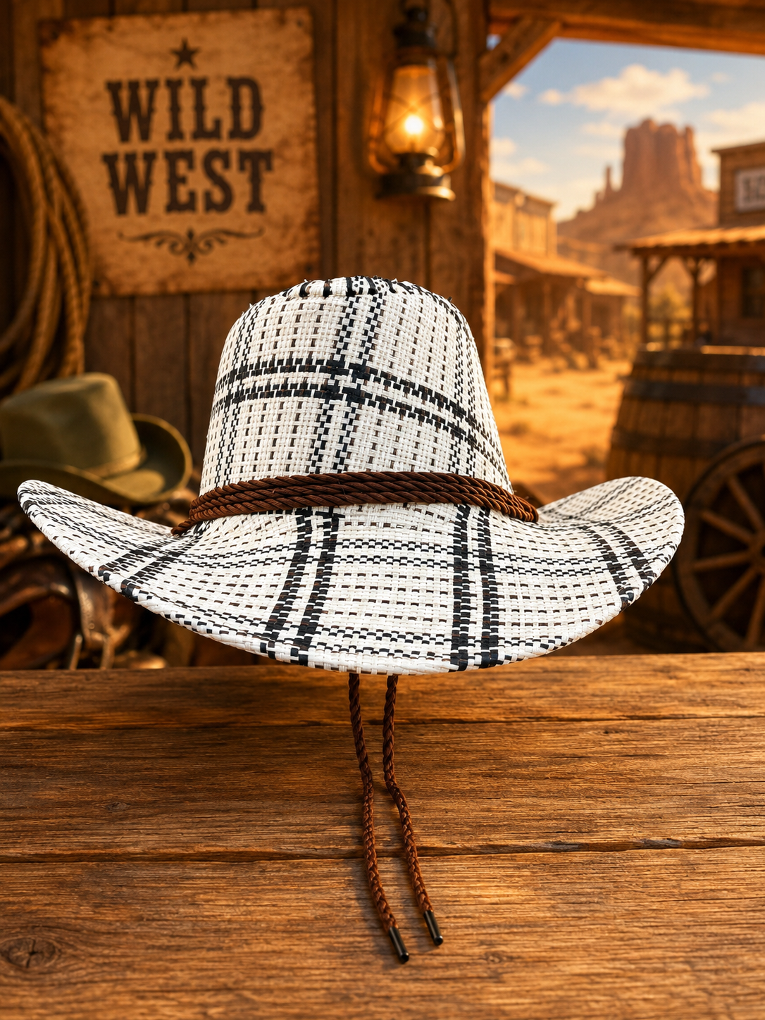 SOMBRERO VAQUERO DE CUADRICULA GRANDE  EDE-809,810,811,812,813