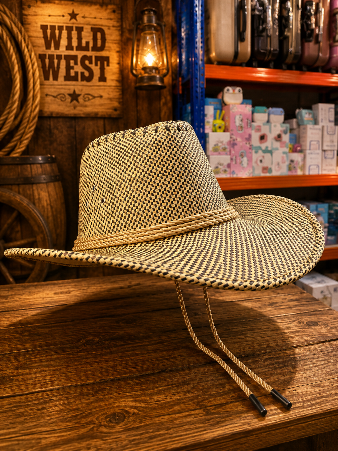 GORRO VAQUERO DE TEJIDO CUADRICULADO PEQUEÑO EDE 814,815,816,18