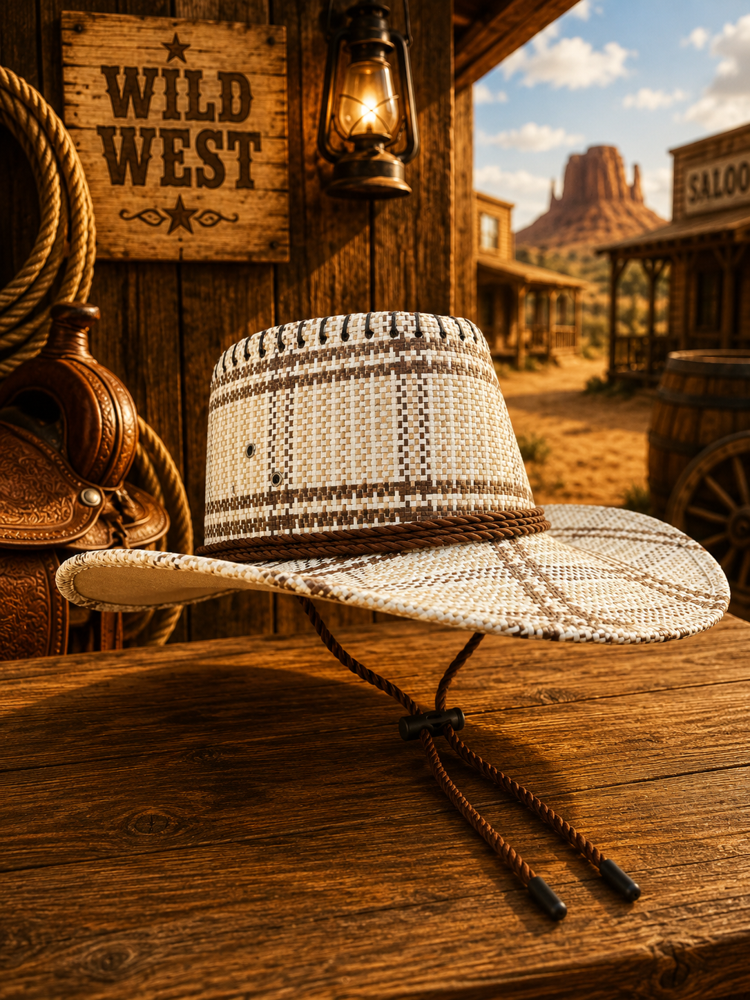 SOMBRERO VAQUERO DE CUADRICULA GRANDE  EDE-809,810,811,812,813