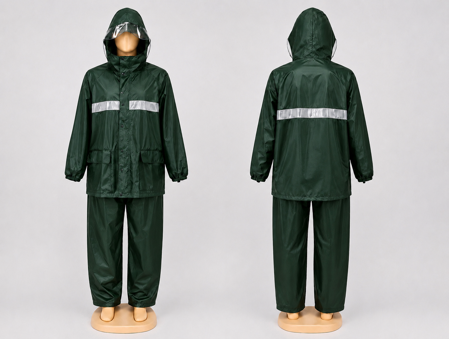 CONJUNTO DE IMPERMEABLE Y PANTALAN DE PLASTICO PARA ADULTO 1000G  EDC - 616