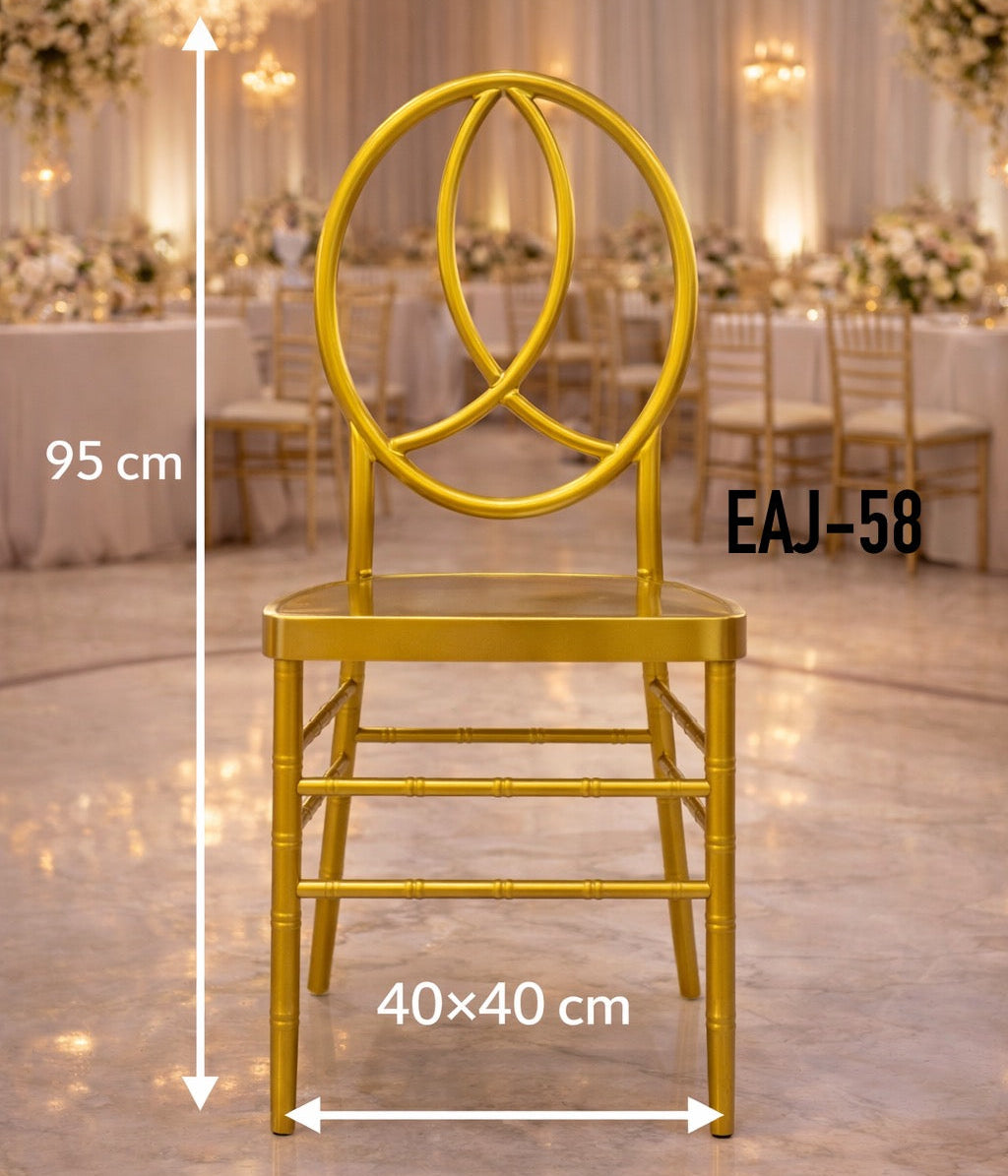 SILLA CON RESPALDO DE ACERO INOXIDABLE  EAJ-58