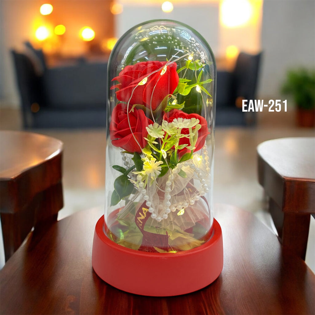 FLOR DE REGALO EN DOMO - miles-deproductos